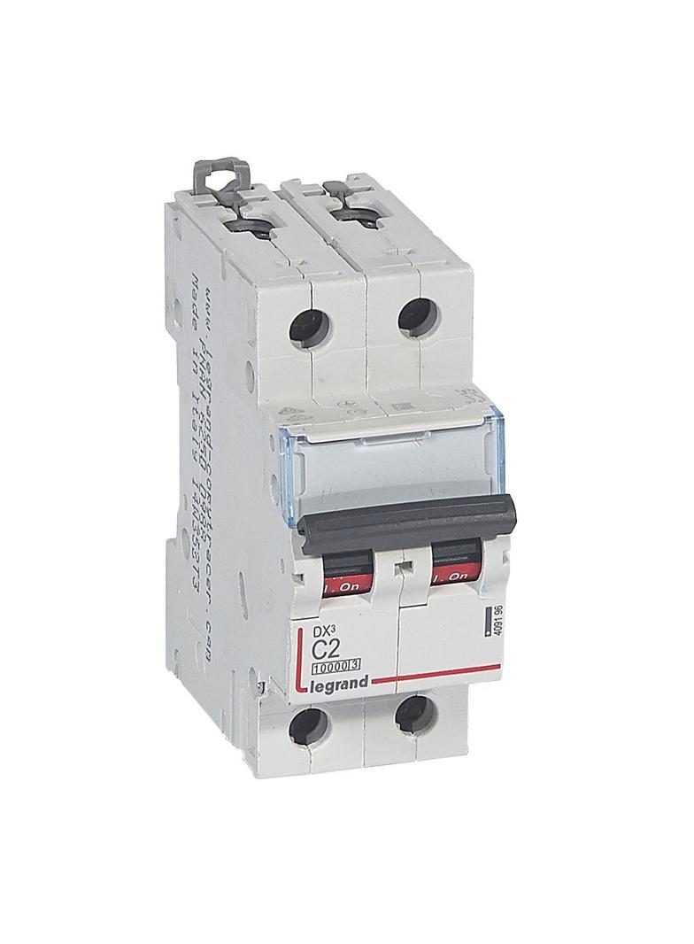 WYŁĄCZNIK NADPRĄDOWY S 312 2P C 2A 10000A SERII DX3, Legrand