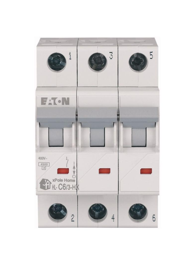 HN-C6/3 Wyłącznik nadprądowy 6kA C6A 3P 194888 EATON