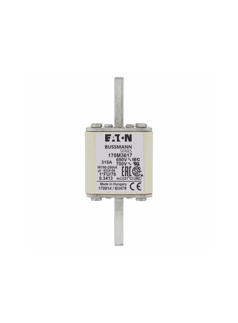 FUSE 315A 690V 1*FU/78 AR UC Wkładka szybka 315A AC 690V rozmiar 1 45x45x110 mm aR, 170M3617 EATON
