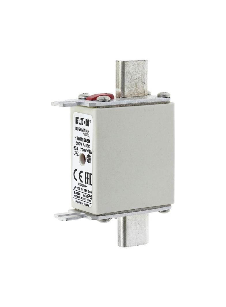 FUSE 63A 690V gR DIN 000 HSDNH Wkładka szybka 63A 690V gR DIN 000 podwójny wskaźnik 170M1565D EATON