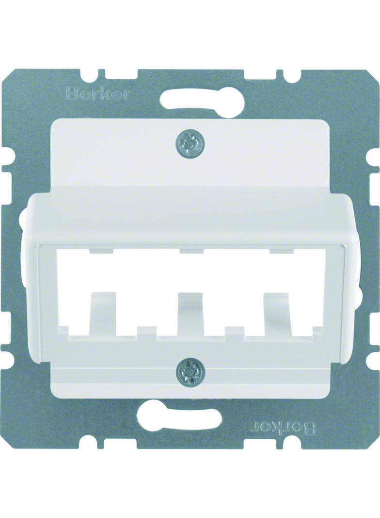 BERKER S.1/B.3/B.7 Płytka centralna do 3 MINI-COM Module biały 14271909 HAGER