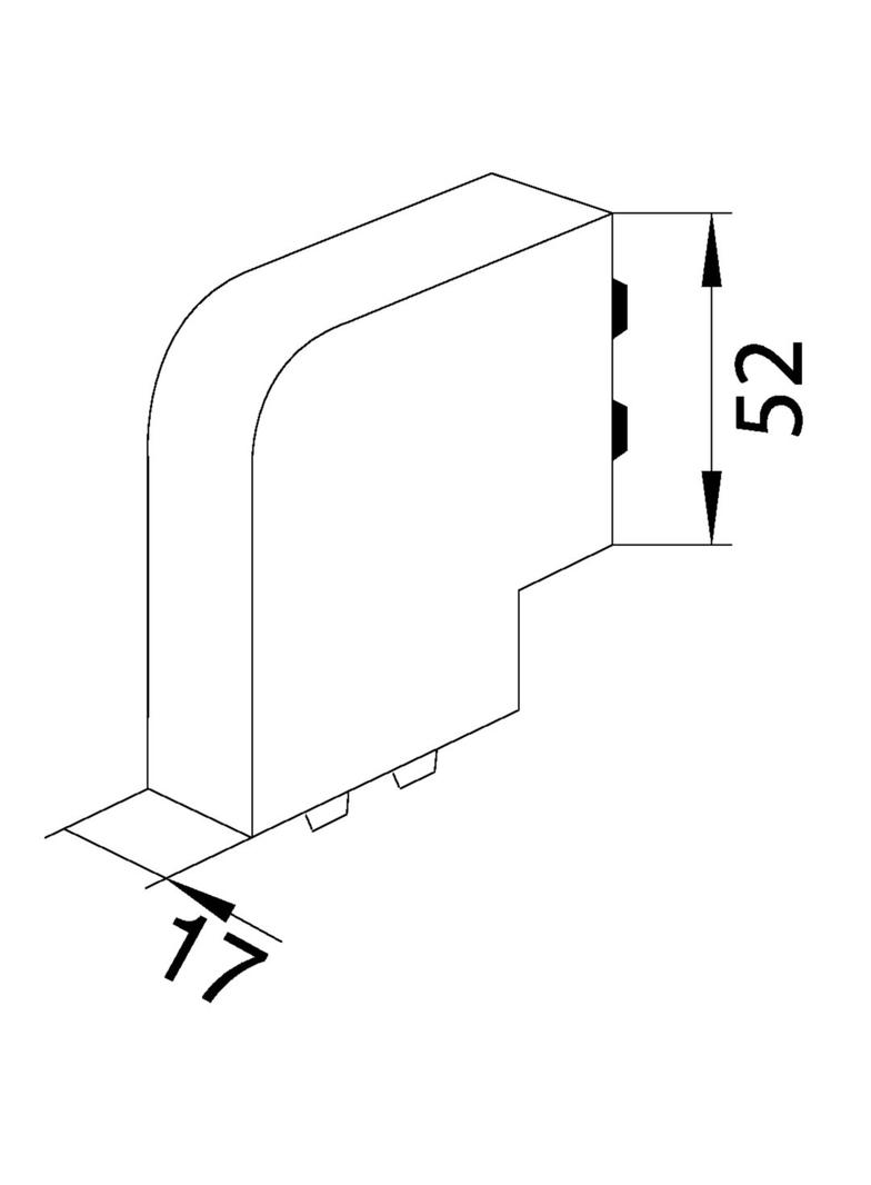 tehalit.SL Narożnik płaski 17x52mm biały SL1705259016 HAGER