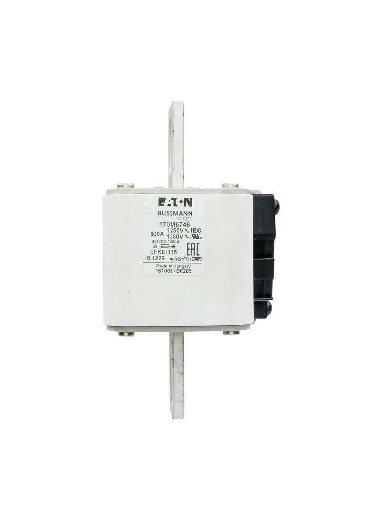 FUSE 800A 1250V 3FKE/115 AR CU Wkładka szybka 800A AC 1250V rozmiar 3 76x92x159 mm aR IEC, 170M6746