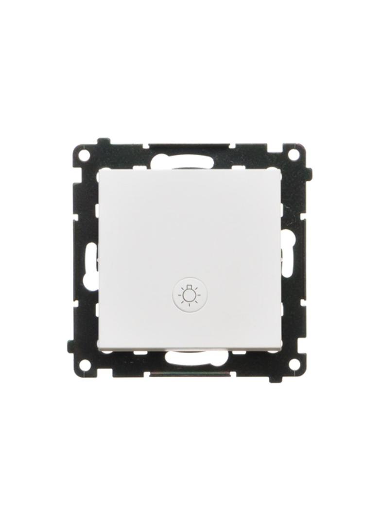 Simon 55 Przycisk zwierny /światło/ z podświetleniem LED szybkozłączka Biały mat TS1L.01/111 KONTAKT