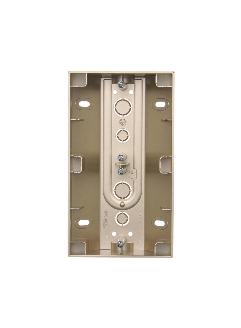 Simon 54 Premium Puszka natynkowa narożna 2-krotna do ramek PREMIUM złoty mat