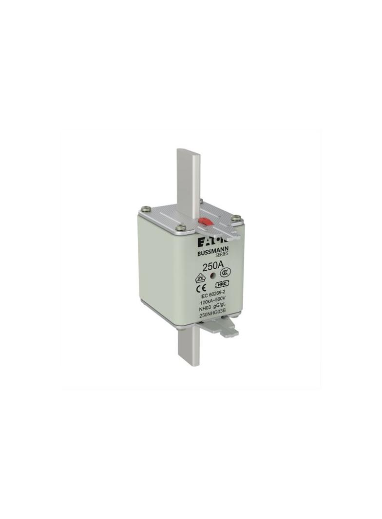 NH FUSE 250A 500V GG/GL SIZE 03 Wkładka NH03 250A 500V GL/GG podwójny wskaźnik 250NHG03B EATON