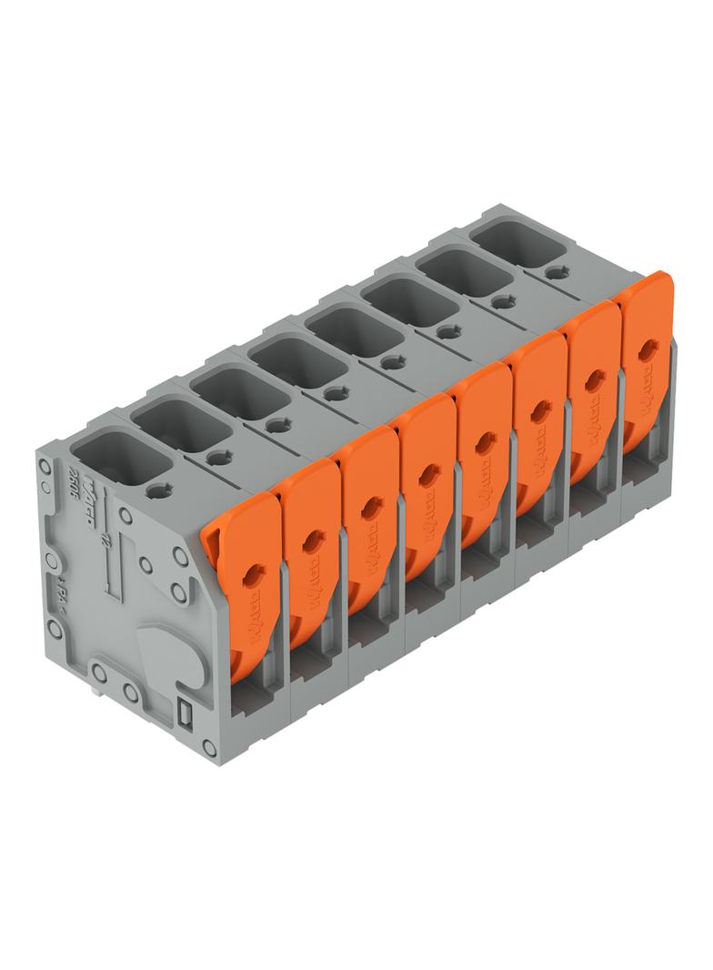Złączka do płytek drukowanych dźwignia 6mm2 RM 7,5mm 8-bieg szara /30szt./ 2606-3108/020-000 WAGO
