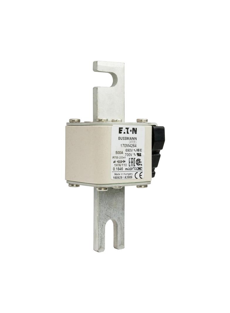 FUSE 500A 690V 1KN/110 AR UC Wkładka szybka 500A AC 690V DIN 1 53x69x138 mm aR DIN IEC 170M4264 EATO