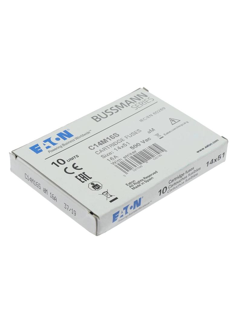 C14M16S Wkładka cylindryczna z wybijakiem 14x51 16A GG 500V AC C14M16S EATON