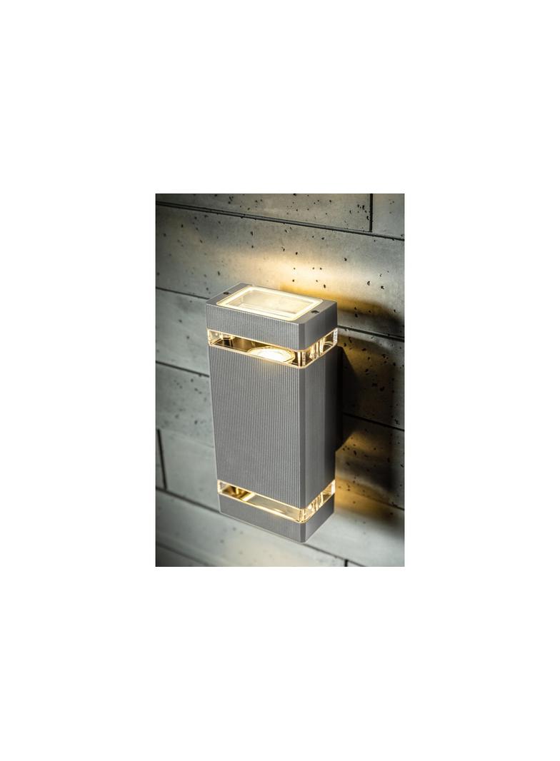 OPRAWA ŚCIENNA DWUKIERUNKOWA NESSA, GU10, MAX. 50W, IP54, AC220-240V, 50/60HZ, SZARA