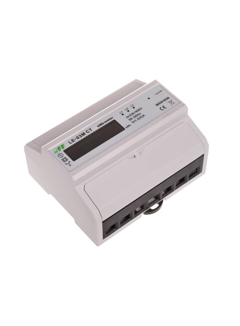 Licznik energii elektrycznej - trójfaz. z programowalną przekładnią RS-485 MODBUS LCD kl.1 LE-03M-CT F&F