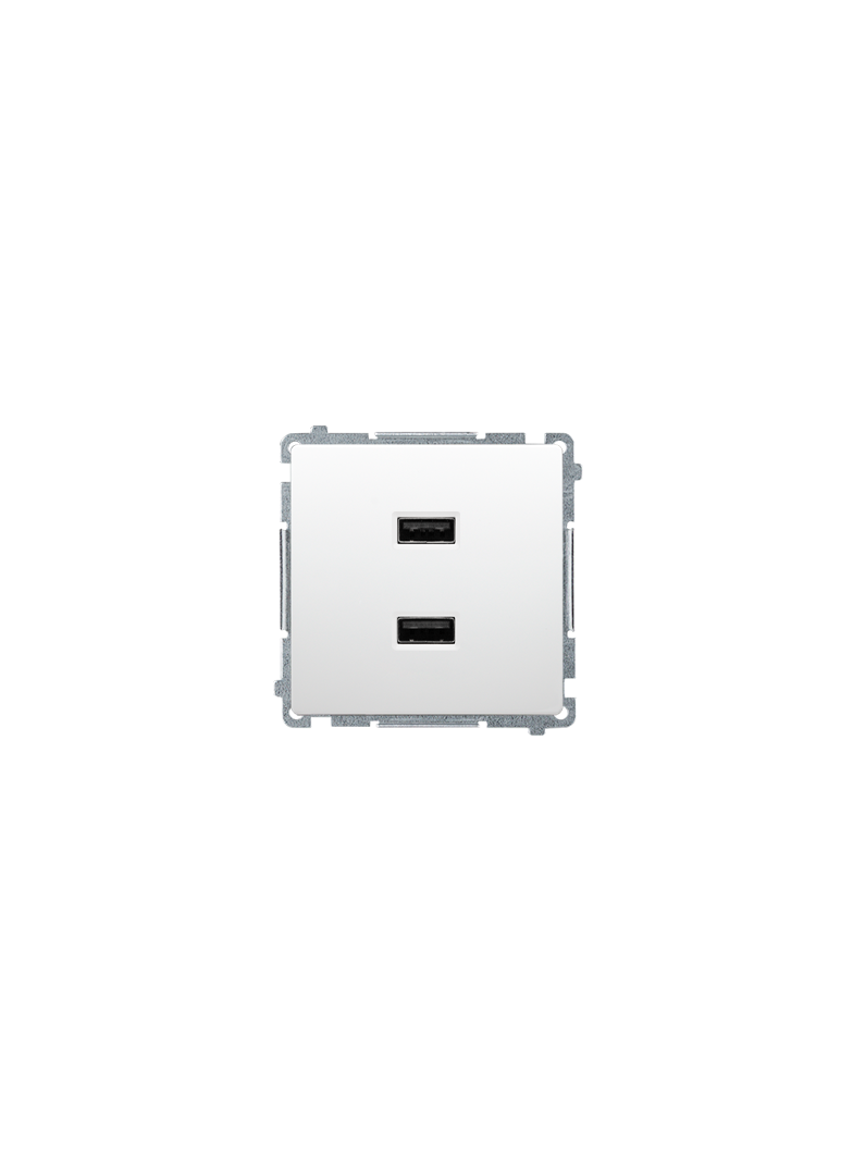 Simon Basic Ładowarka 2 x USB 2.1 A 5V DC 230V biały BMC2USB.01/11 KONTAKT