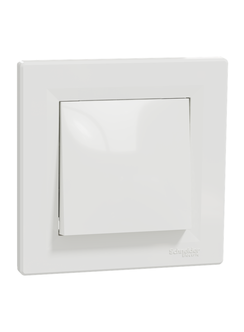 Asfora, przycisk 1-biegunowy, biały