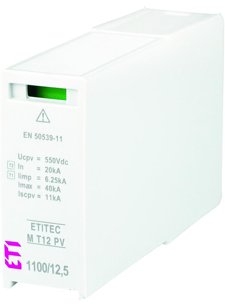 Moduł wymienny do ogran.przepięć T1,T2 (kl.B,C) do systemów PV MOD. M T12 PV 750/6,25 S 002440522 ETI