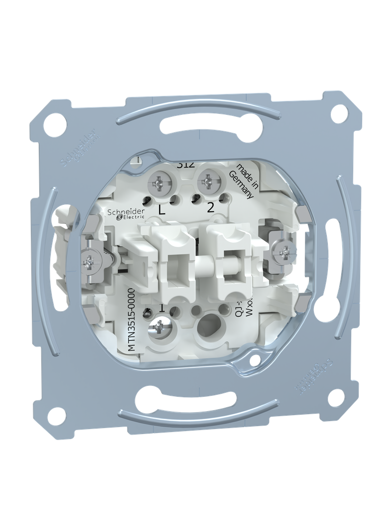 Merten, mechanizm łącznika świecznikowego, zaciski śrubowe