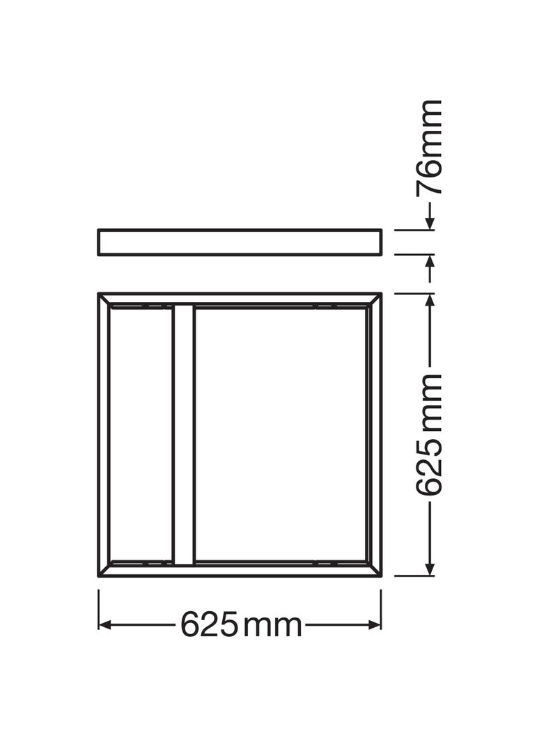 Ramka o wysokości 75mm do montażu powierzchniowego PANEL 625 SURFACE MOUNT KIT H75