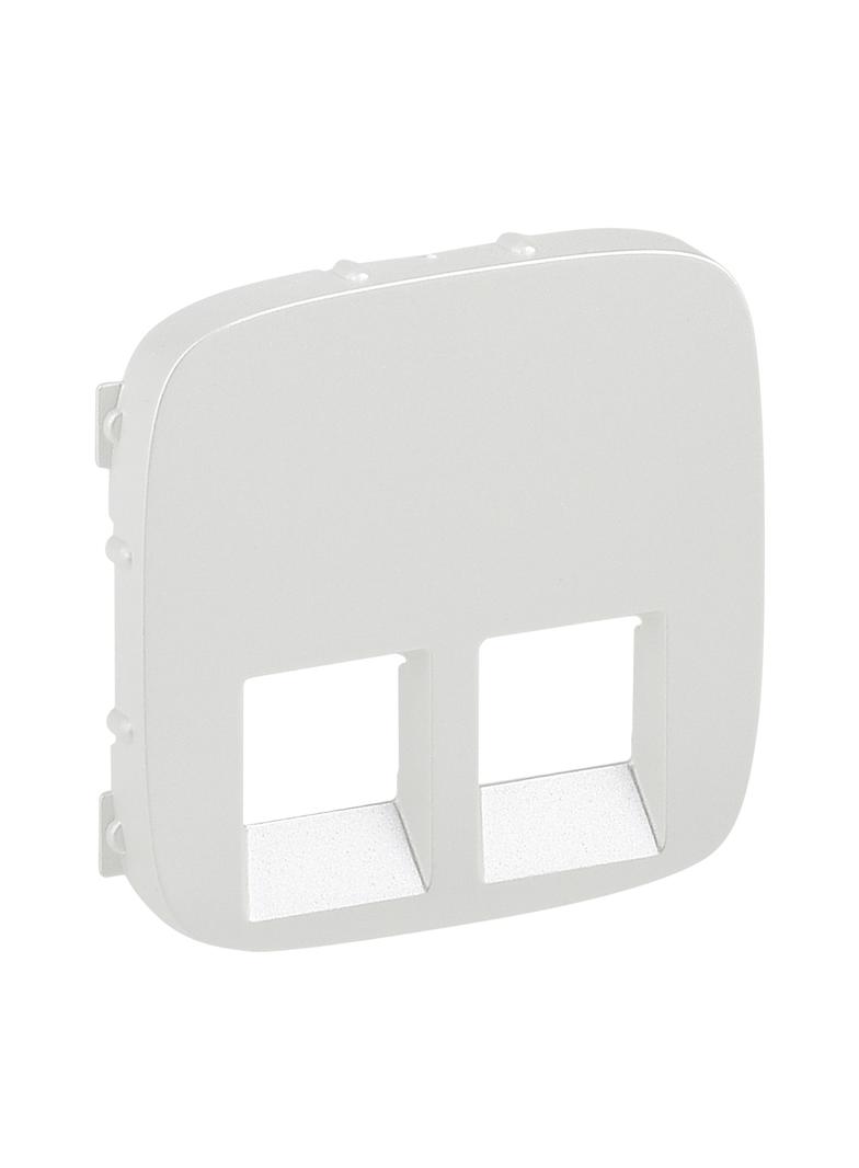VALENA ALLURE - PLAKIETKA KREMOWA GNIAZDA PODWÓJNEGO 2XRJ11 LUB 2XRJ45 LUB RJ11/RJ45, Legrand