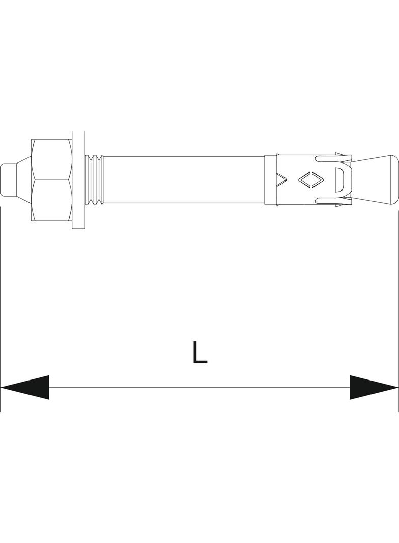 N 6-5/49 A4 Kotwa wbijana 6/5 49 V4A