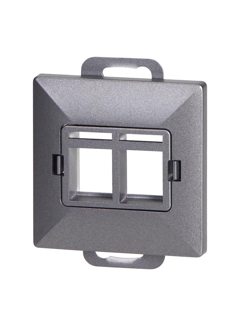 Płytka czołowa + 2xRJ45 Pearl, PC+ARJ45/P2, antracyt OR-OE-7717/2/A ORNO
