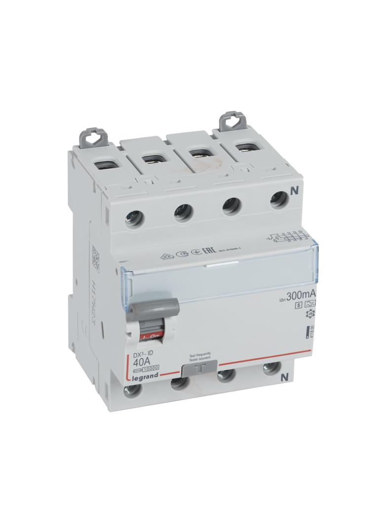 WYŁĄCZNIK RÓŻNICOWOPRĄDOWY P 304 4P 40A 300MA TYP A-S SERII DX3, Legrand