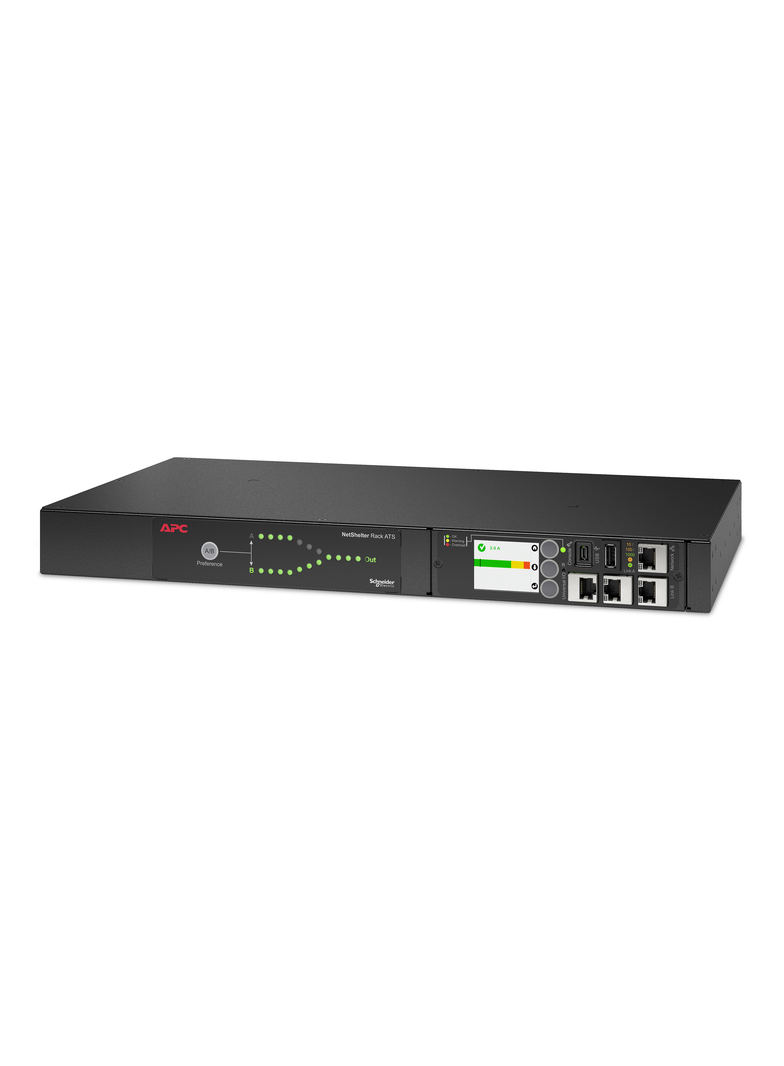 Przełącznik źródeł zasilania, ATS 16A, 230V, wejście C20, wyjścia 8x C13, 1x C19