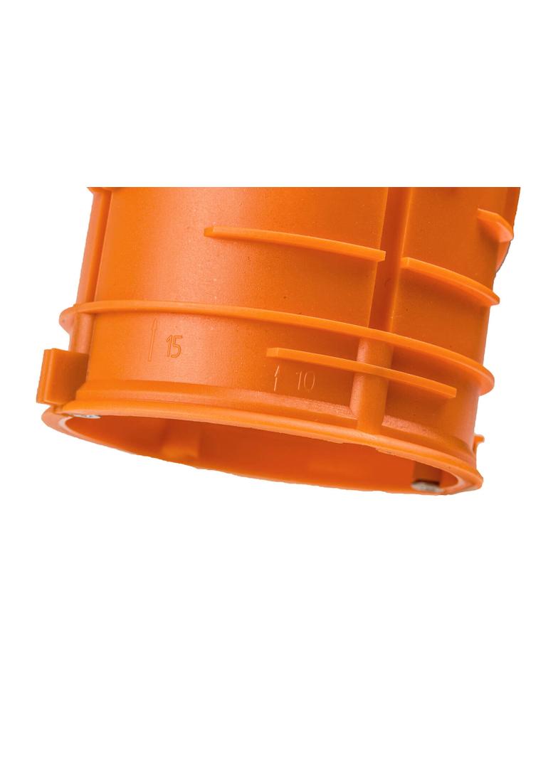 ZZ60DFw ,  Puszka podtynkowa do łączenia O 60, głęboka, z wkrętami, pomarańczowy