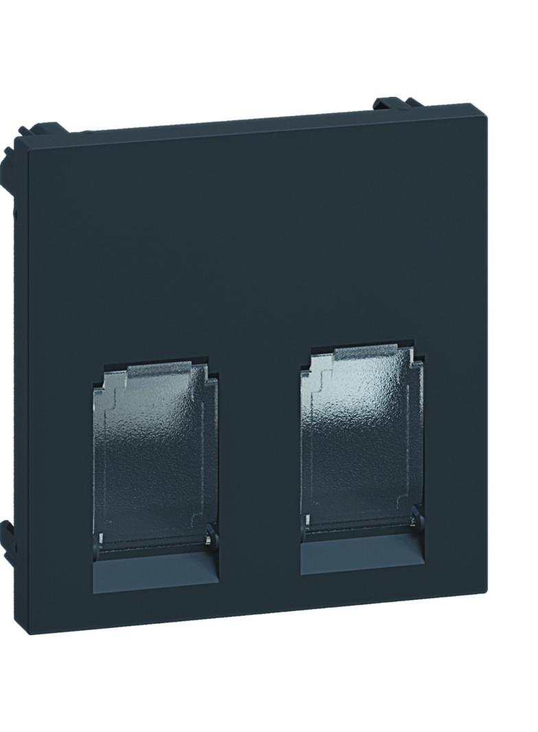 tehalit.WA Płytka 2RJ45 (GMDM) ABS bezhalogenowy czarny GZDM29011 HAGER