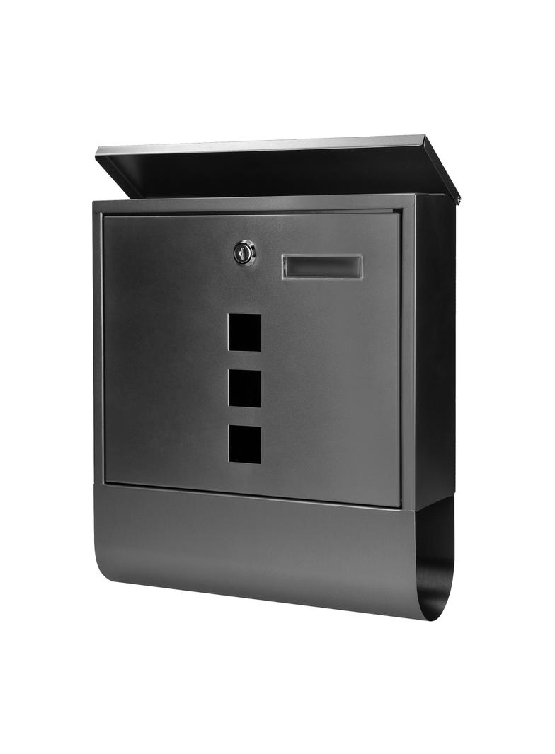 Skrzynka na listy HAITI z galwanizowanej stali z gazetnikiem i okienkami i wizytownikiem kolor czar