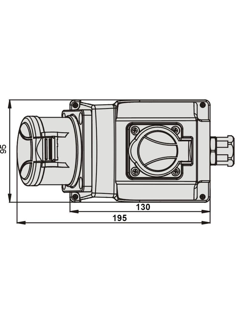 GSC 32/5 Gniazdo 32A/400V 3P+N+Z, 16A/250V 2P+Z