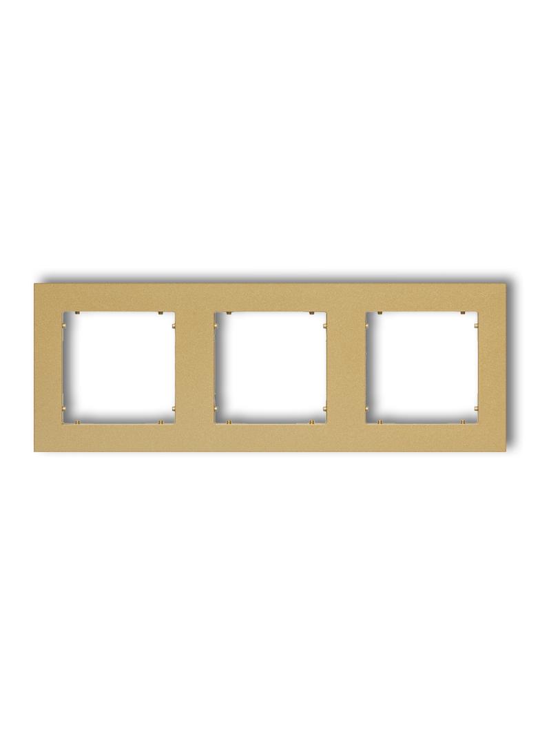 MINI Ramka uniwersalna potrójna z tworzywa złota