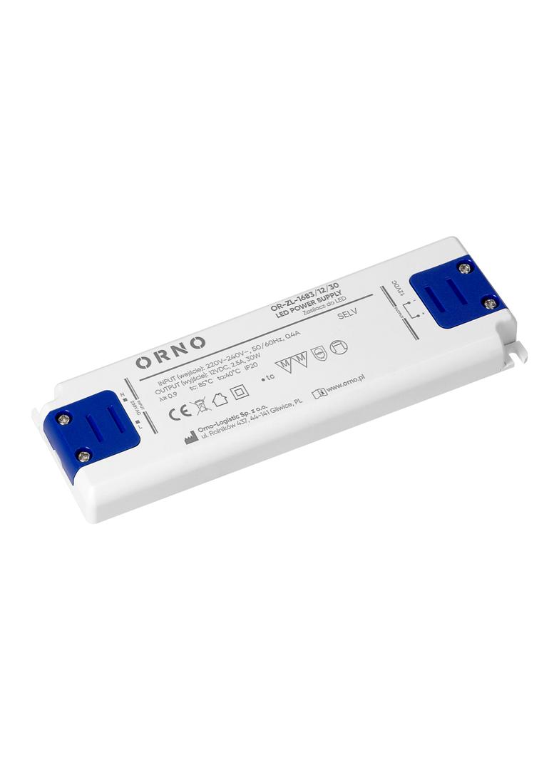 Zasilacz LED płaski, 12V DC, 30W, IP20
