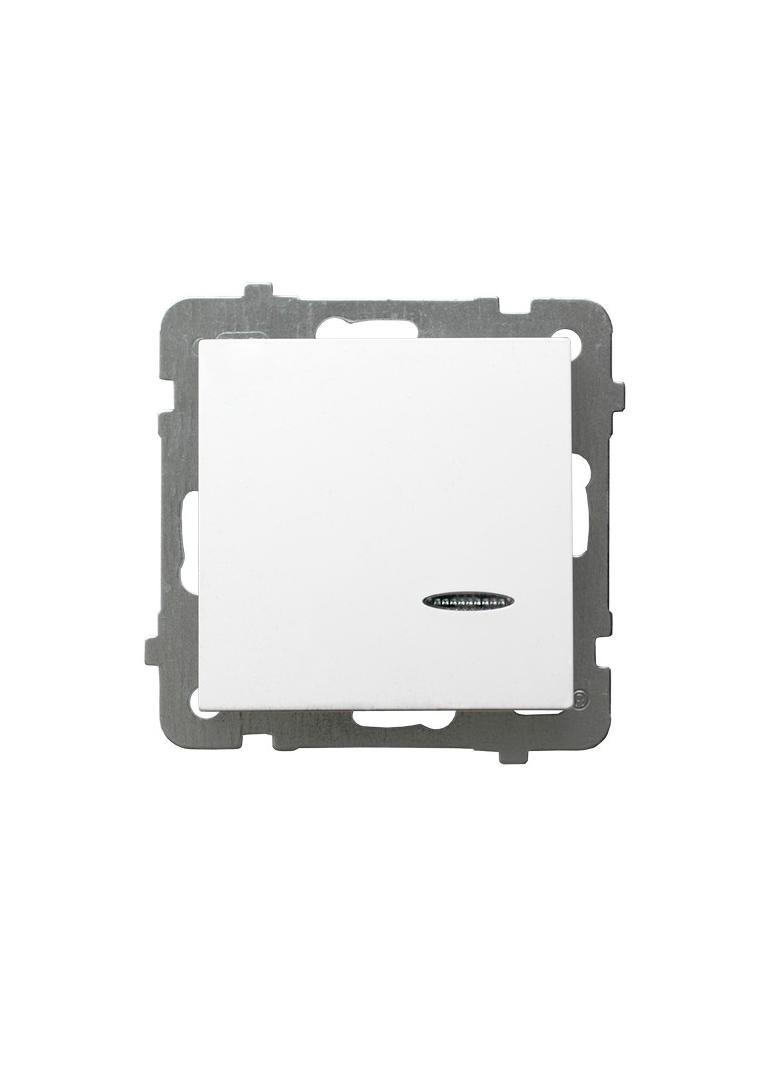 AS ANTYBAKTERYJNY Łącznik jednobiegunowy z podświetleniem niebieskim, produkt zawiera szkło fosforan