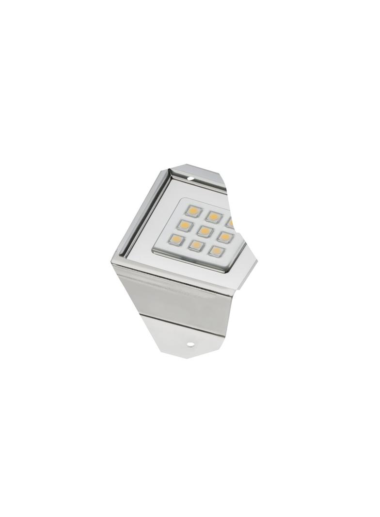 OPRAWA LEDOWA KWADRATOWA NA SZAFKĘ CALDERON, 12V, 9 LED, CIEPŁY BIAŁY, SATYNA