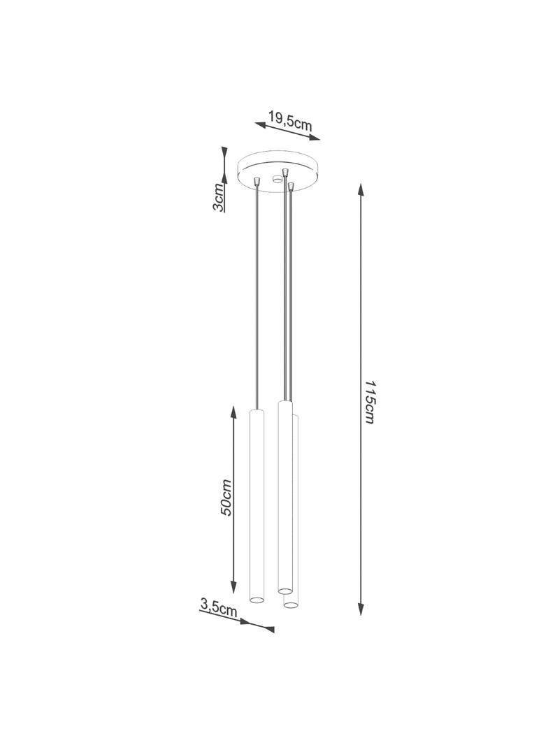 Sollux Lampa wisząca PASTELO 3P beton SL.1273