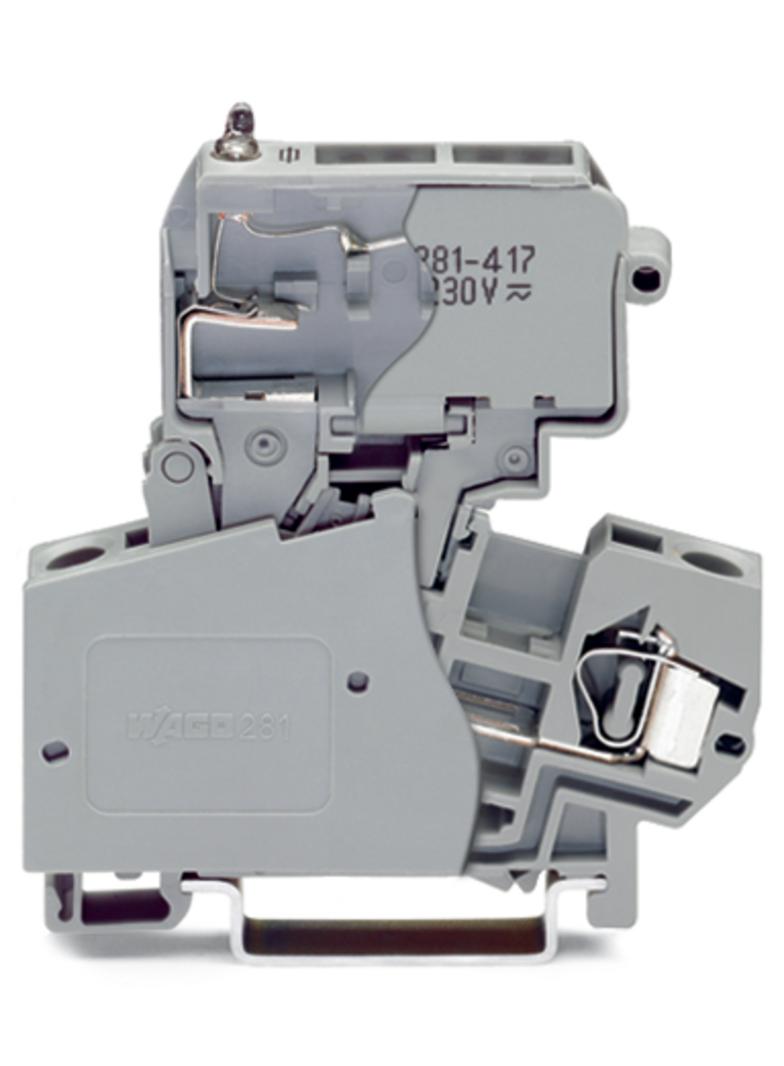 złączka bezpiecznikowa 4 mm2 szara