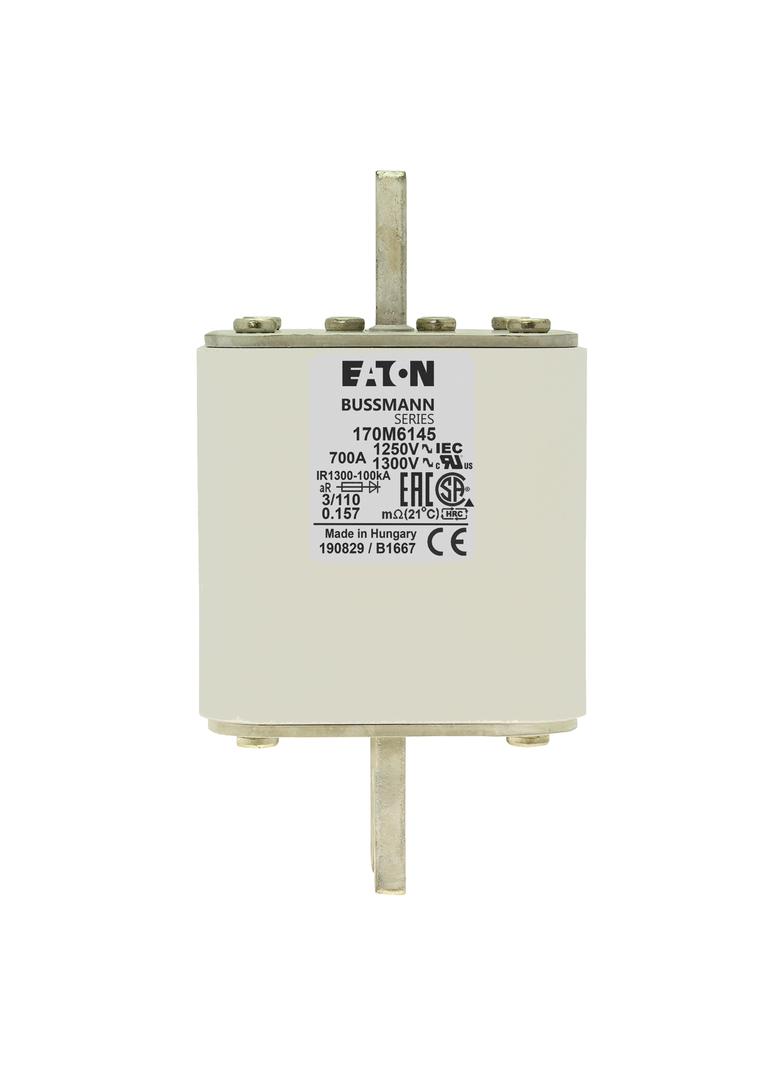 700A 1250V 3/110 aR INDICATOR FUSE Wkładka szybka 700A AC 1250V rozmiar 3 76x90x139 mm aR D 170M6145