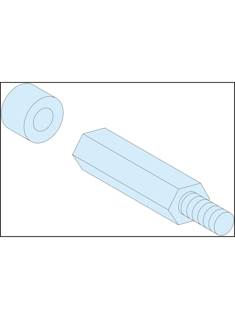 Rozdzielnice PrismaSet, przekładki sześciokątne M8 4 sztuk 40+10mm