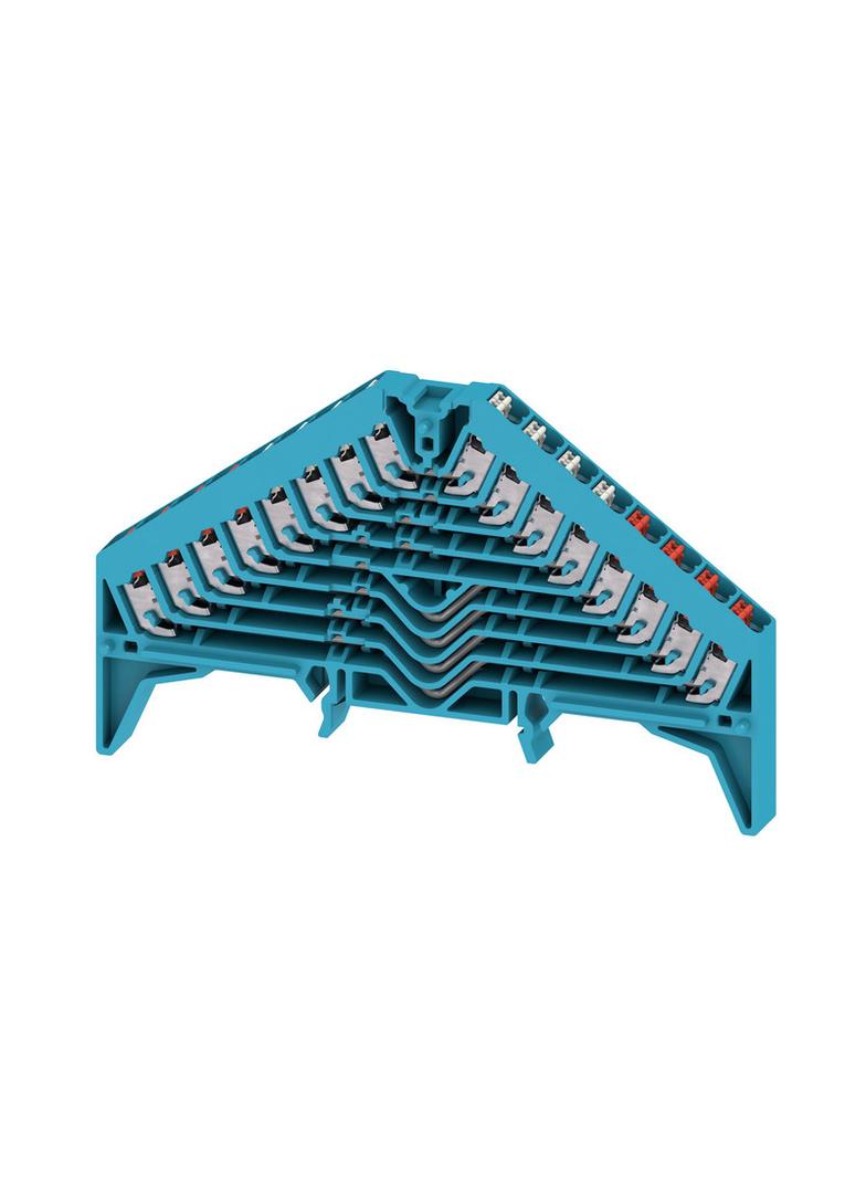 PRV 8 BL 35X15 WS/RT Zacisk rozdzielacza krosowego, PUSH IN, 1.5, 250, 8 A, liczba przyłączeń: 32, TS 35 x 15, niebieski, kolor elementów uruchamiających: biało-czerwony /20szt./ 1173900000 WEIDMÜLLER