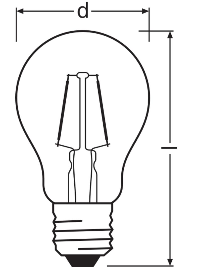 Lampa LED STAR CL A Red 15 non-dim 2,5W E27