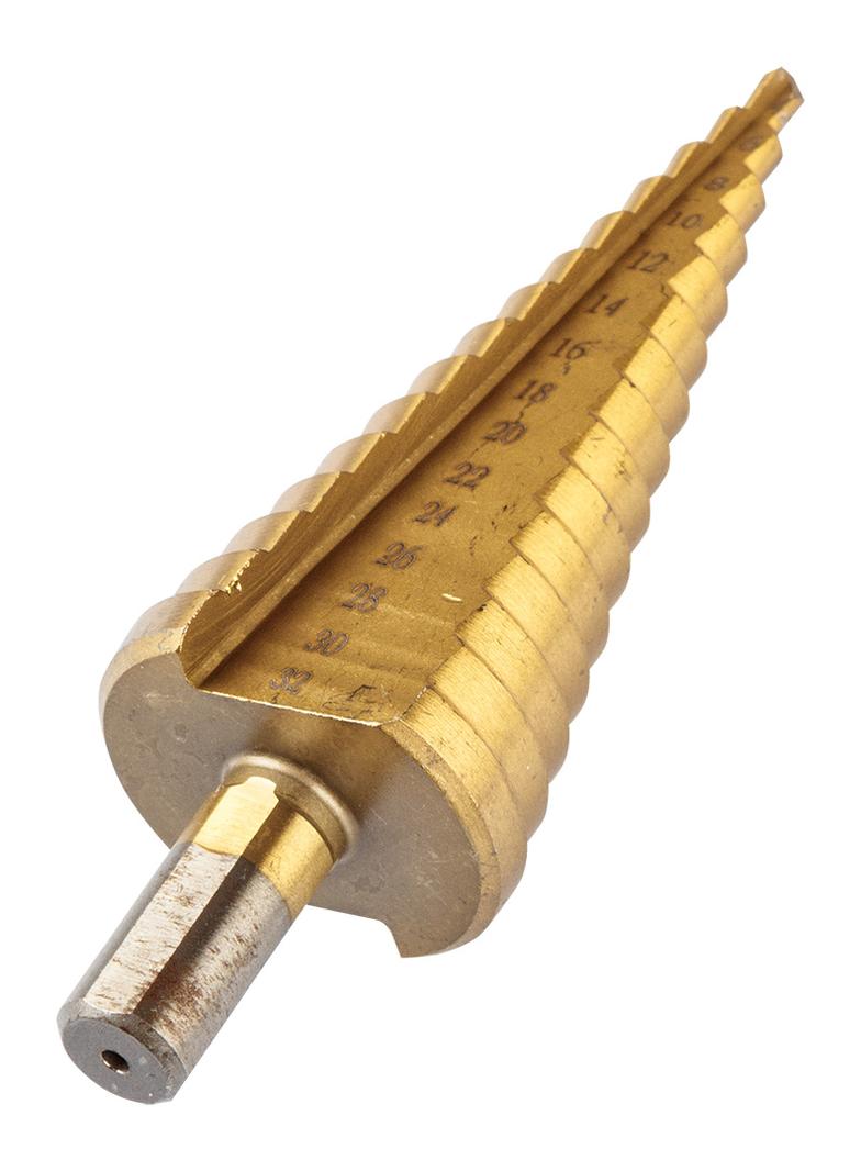 Wiertła stopniowe: 4-12, 4-20, 4-32 mm, TiN, zestaw 3 szt.