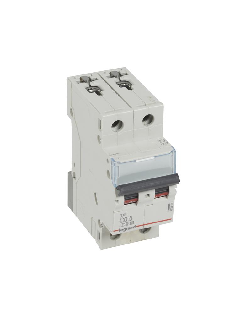 WYŁĄCZNIK NADPRĄDOWY S 302 2P C 0,5A 6000A SERII TX3, Legrand