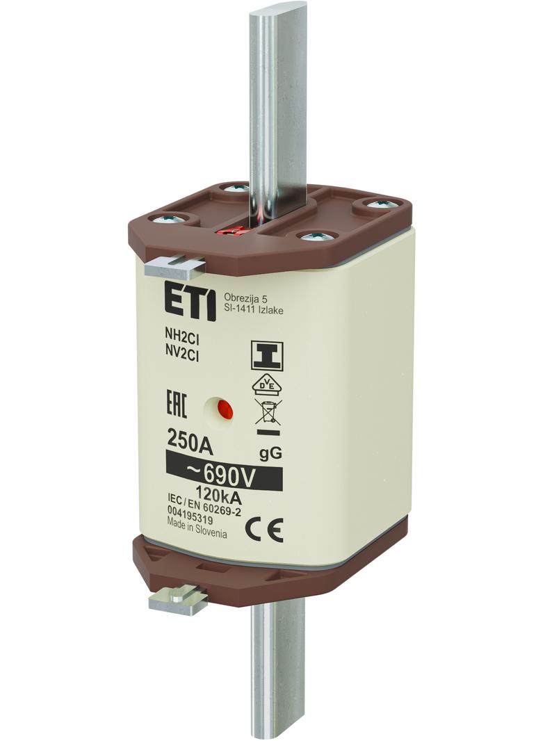 Wkładka topikowa NH zwłoczna KOMBI Zaczepy izolowane NH2C/I gG 250A 690V 004195319 ETI