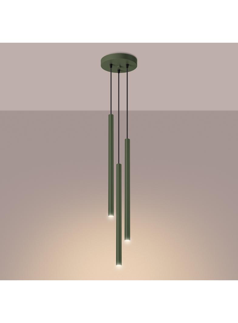 Sollux Lampa wisząca PASTELO 3P zielona oliwka SL.1521