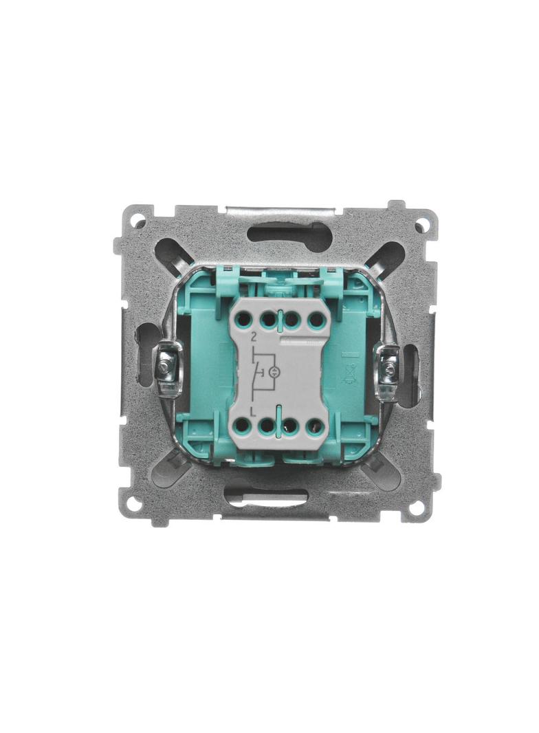 Simon Basic Przycisk światło z podświetleniem LED 10A szybkozłączka satynowy