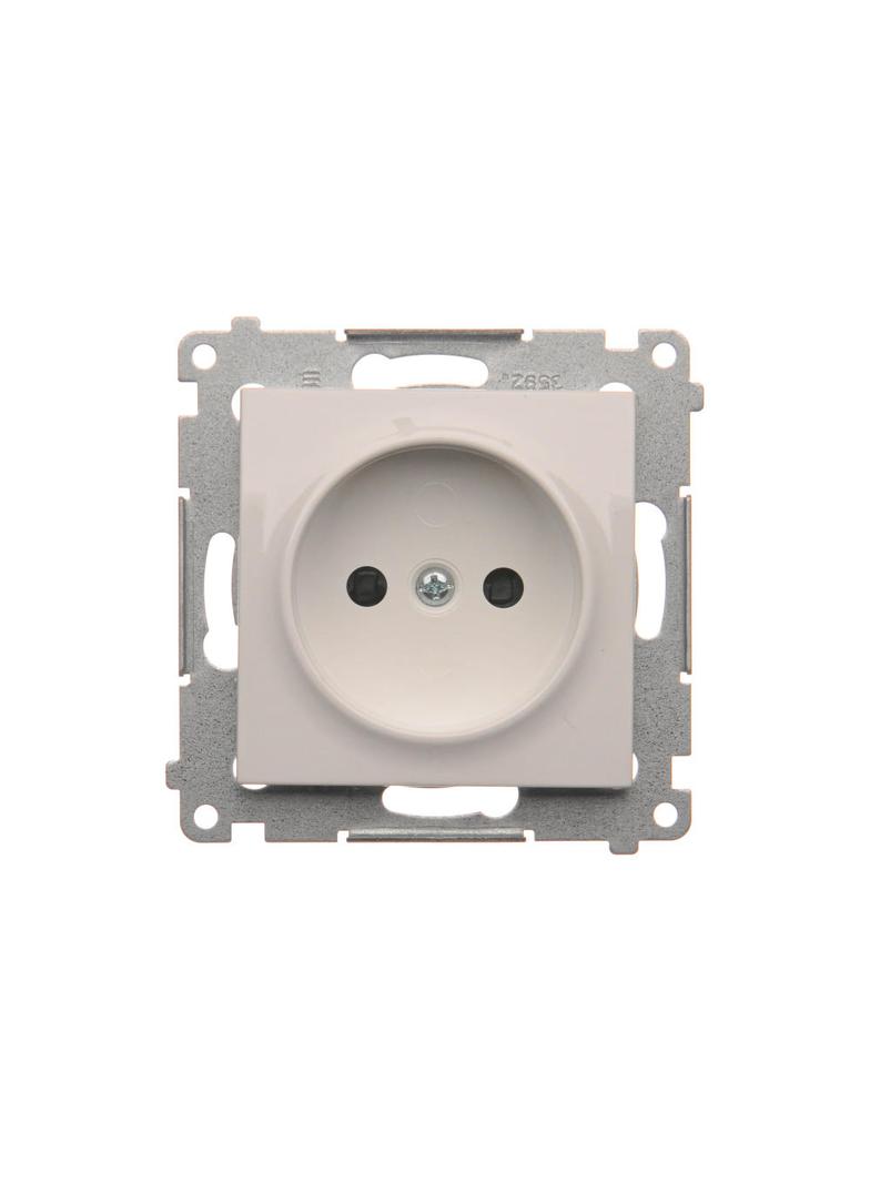 Simon 54 Gniazdo bez uziemienia z przesłonami 16A z. śrub. biały