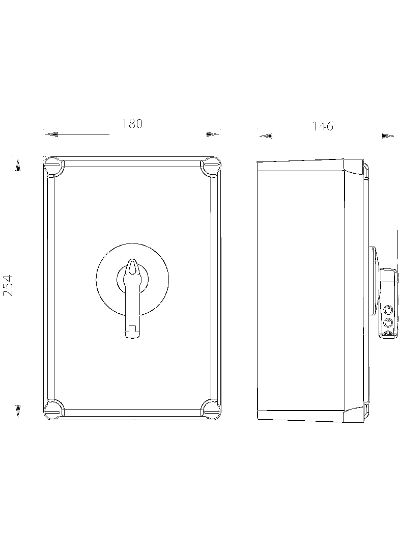 ROZŁĄCZNIK 6-BIEGUNOWY 80A W OBUDOWIE ABS CZOŁO ŻÓŁTO-CZERWONE