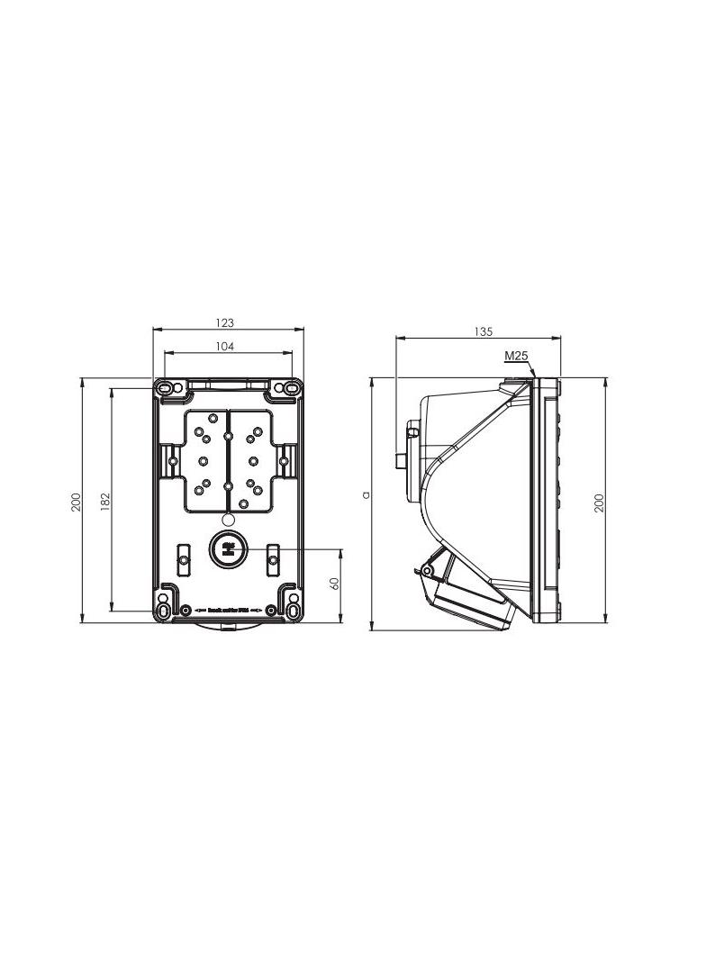 GNIAZDO Z WYŁĄCZNIKIEM " COMBO-POL" 32A 400V 3P+Z, wył. 0-1 IP44