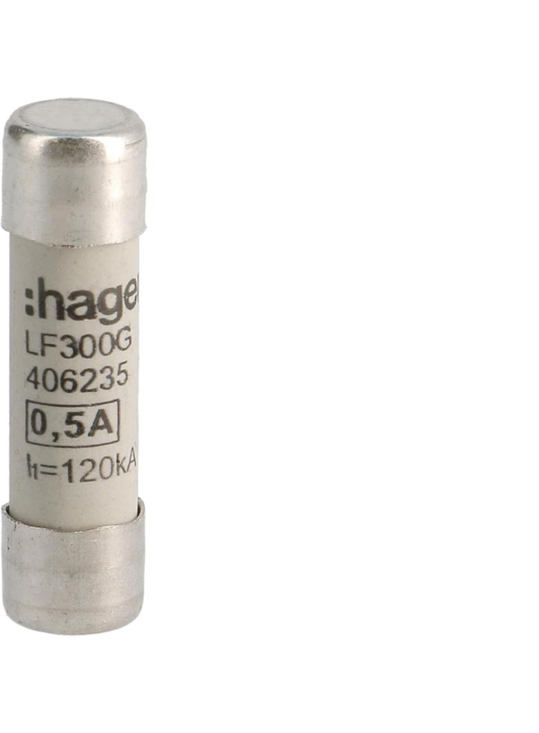 Wkładka bezpiecznikowa cylindryczna CH-10 10x38mm gG 0,5A 500VAC LF300G HAGER