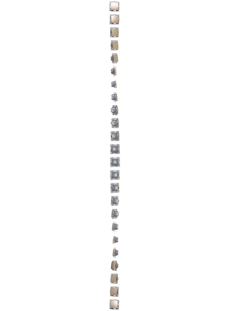 Simon 54 Łącznik dwubiegunowy 10A 250V szybkozłączka złoty mat DW2.01/44 KONTAKT
