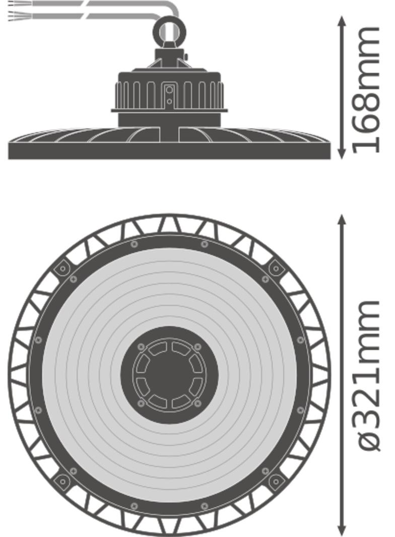 Oprawa HIGH BAY DALI 210W 4000K 70DEG IP65